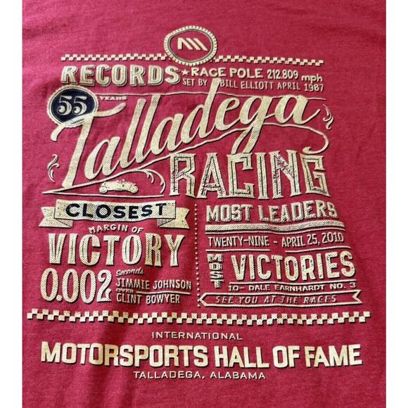 International Motorsports Hall Of Fame Talladega Speedway Racing L Shirt READ - Picture 1 of 5